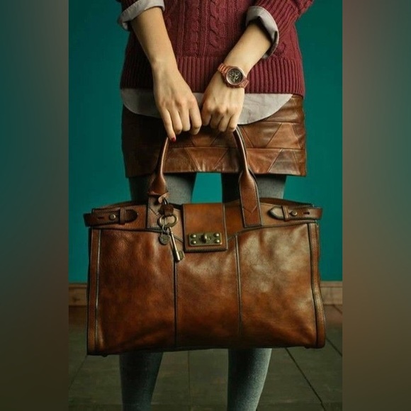 Fossil Vintage Reissue Weekender Bag Tote - Picture 4 of 8